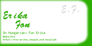 erika fon business card